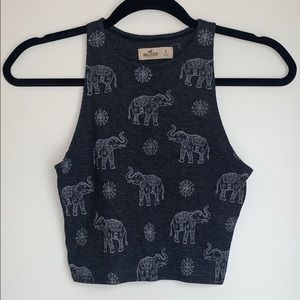 Hollister Sun and Elephant Crop Top
